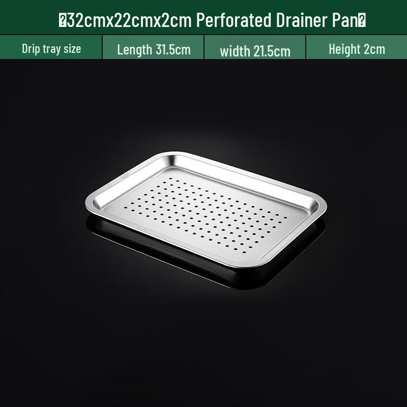 304 Stainless Steel Rectangular Draining Tray