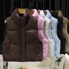 Gilet giacca a pois dolce gilet giacca di cotone senza maniche colletto alla coreana gilet donna