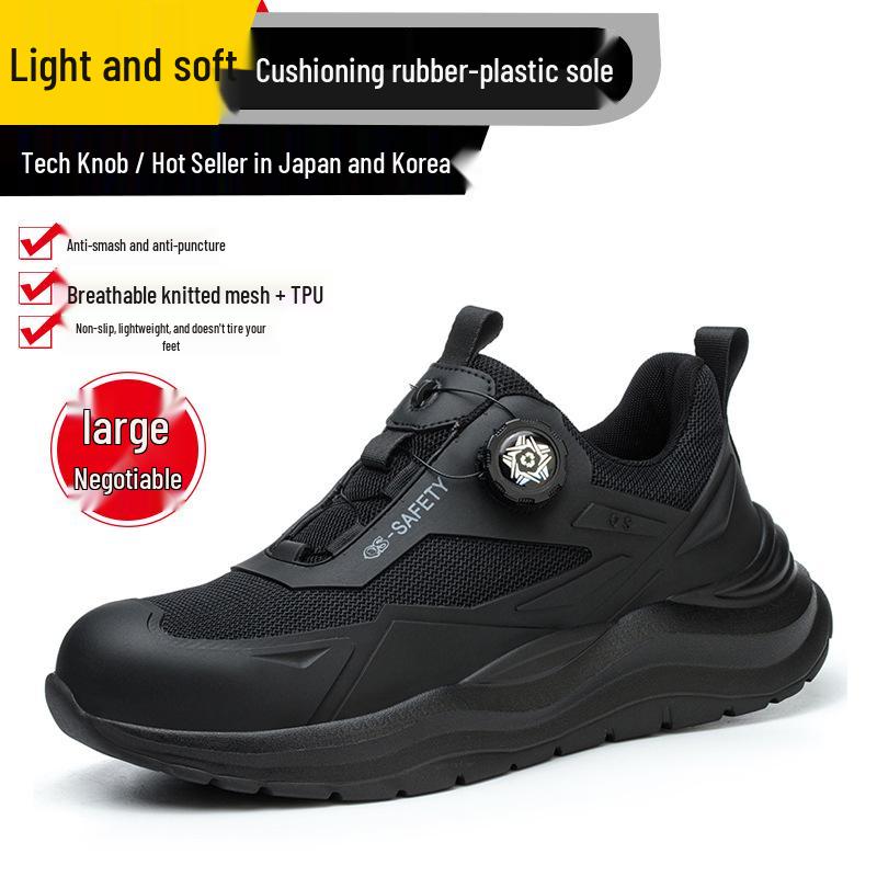 Lightweight Steel Toe Safety Work Shoes - Breathable, Anti-Smash & Anti-Puncture M105 knob anti-smash anti-stab;43