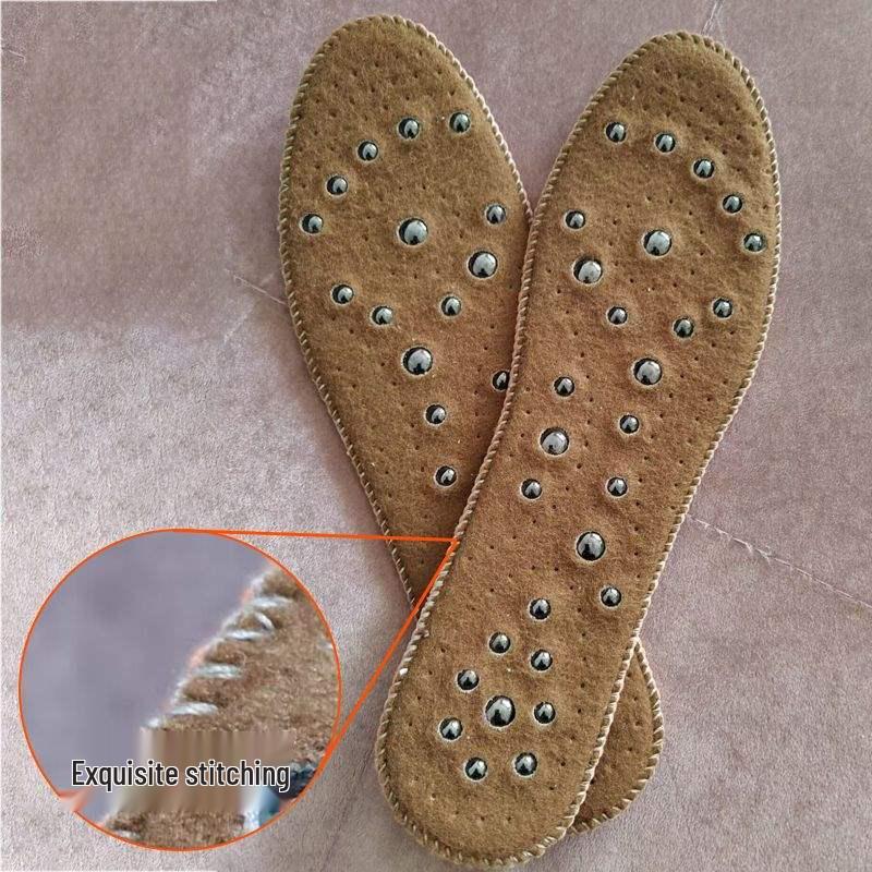 Breathable Magnetic Therapy Acupoint Massage Insoles with Heating Pads