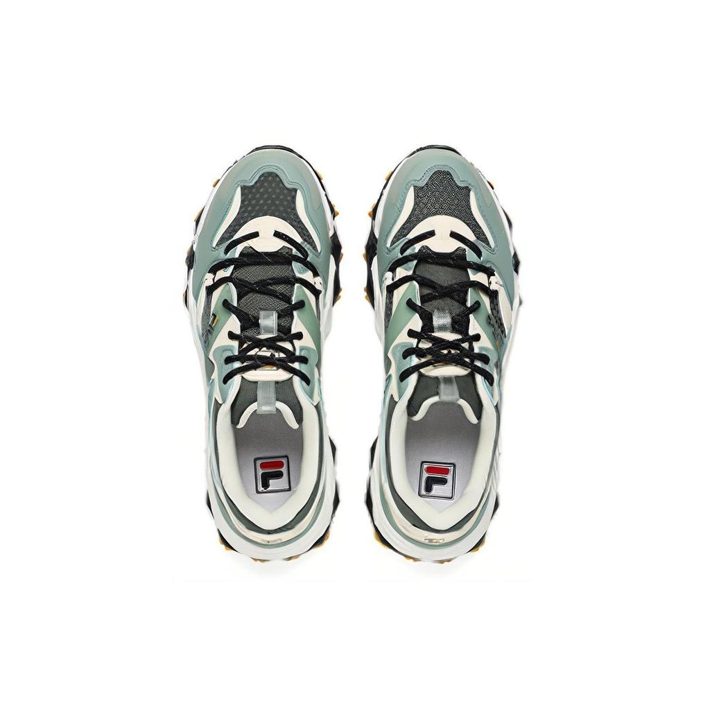 Fila Oakmont 2 Euro Comic 2 Textile, Leather Low Top Casual Shoes Men's Green Beige White F12M232133FLS