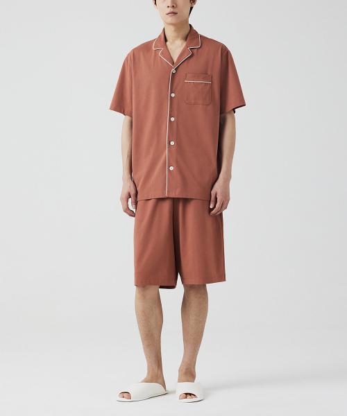 

[Jaju] Men s Cotton Blended Mid-length Pajama Set [Shipped from Korea] 100% Authentic Brick - XXL