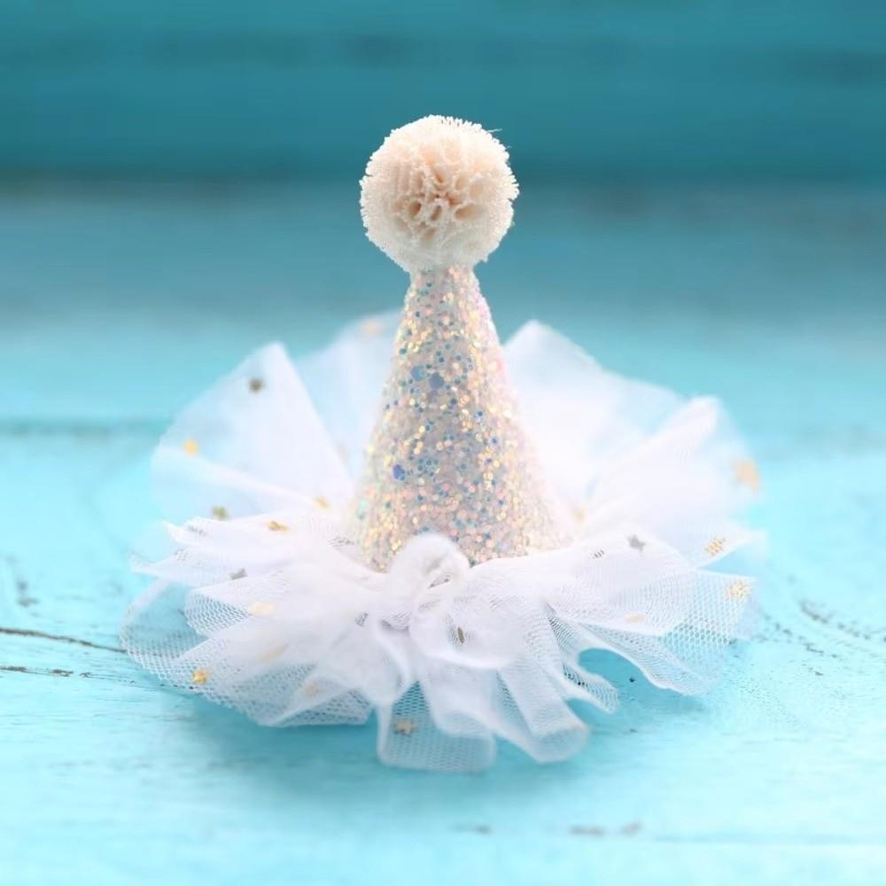 Glitter Birthday Hat Colorful Hair Accessories Lace Headband Hairclip Sparkling Sequin Shining Star Headwear