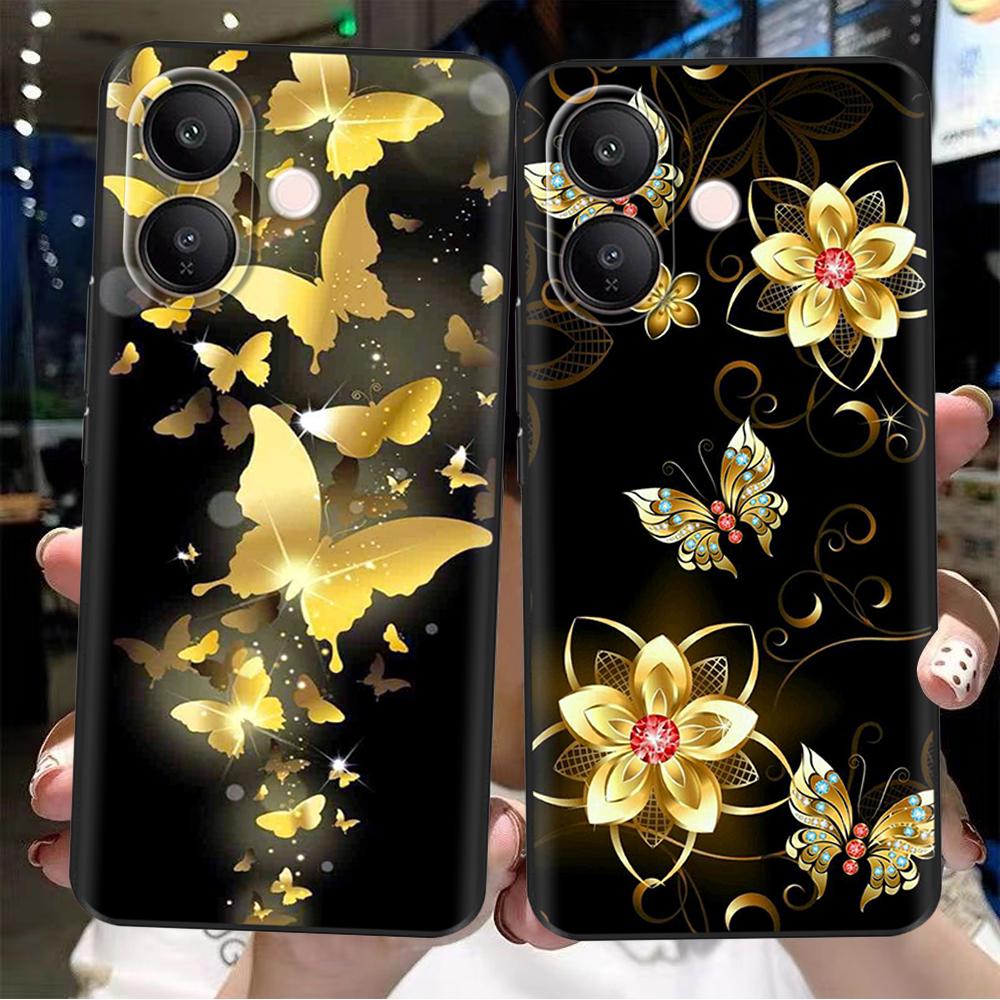 For Vivo V60 Lite 5G Phone Case Soft Matte Silicone Cover Capa For Vivo V60 Lite V60lite Funda Cartoon Back Cover Cute Pattern