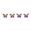 9925 Sterling Silver Exquisite Purple Zircon Butterfly Earrings for Women French Romantic Wedding Accessories Gift