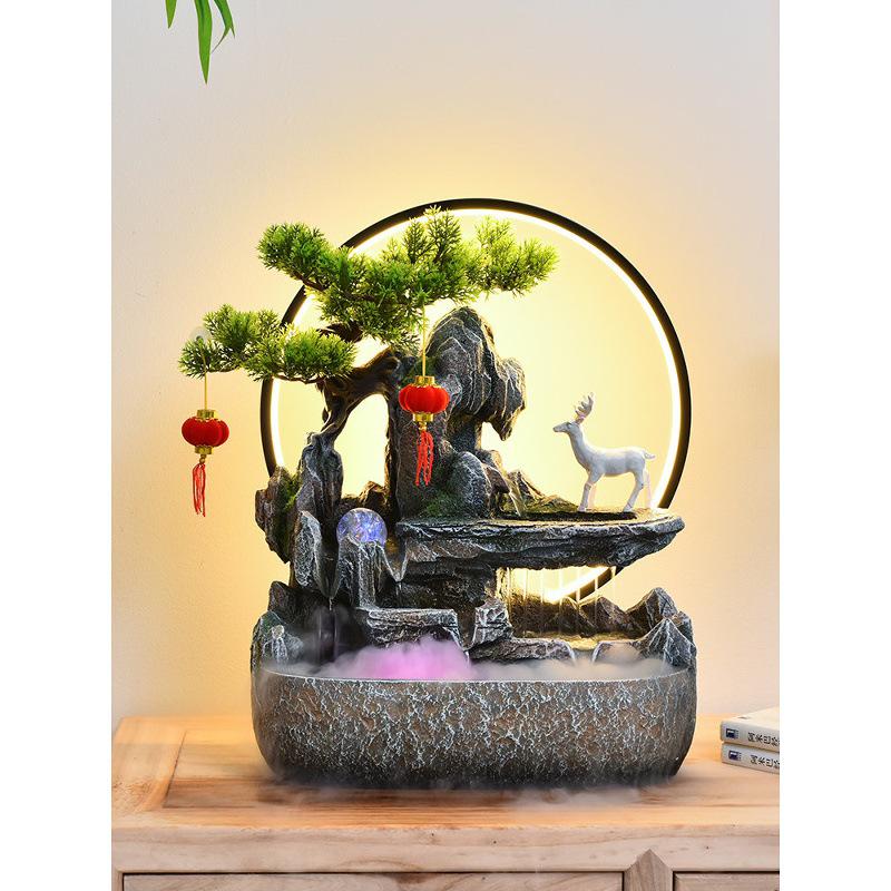 Feng Shui Water Feature: Circulating Fountain for Wealth Attraction and Landscaping – Perfect for Living Rooms, Offices, or Housewarmings