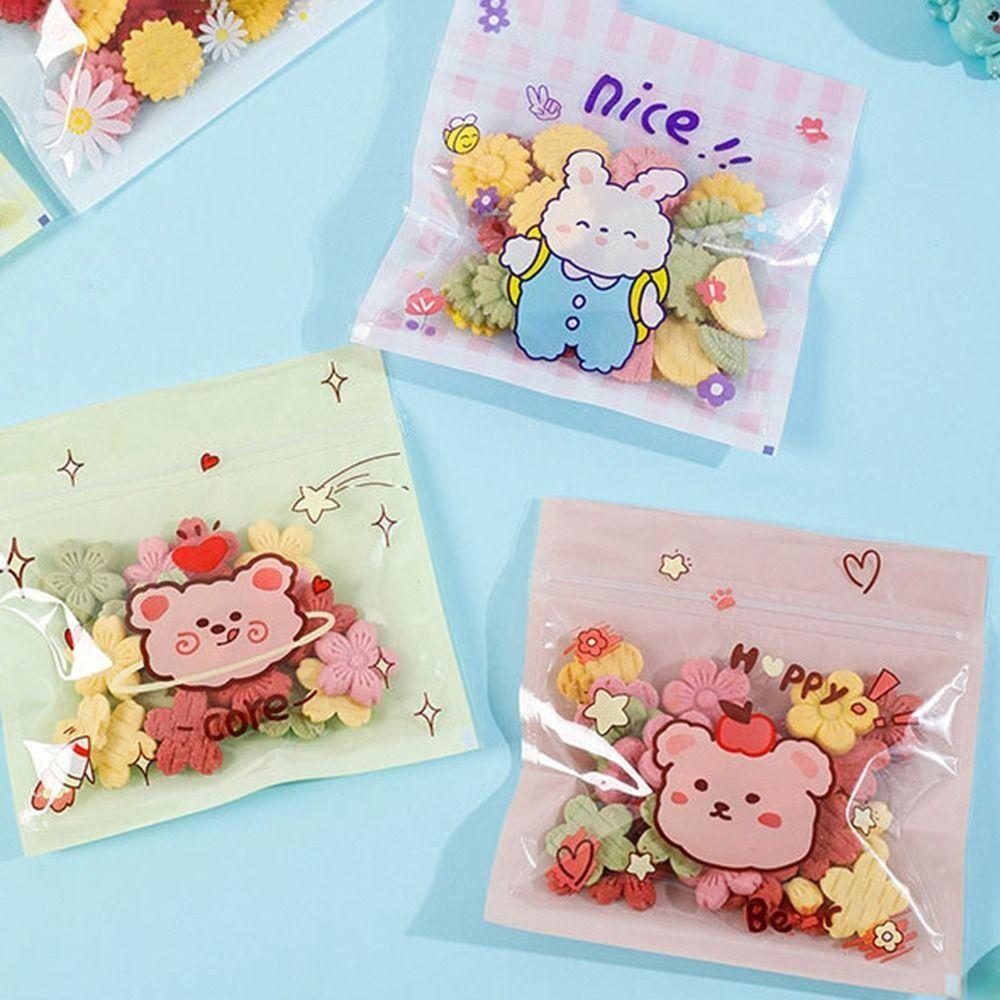 50Pcs Plastic Candy Snack Storage Bags Cartoon Candy Nougat Packaging Bags  Biscuits