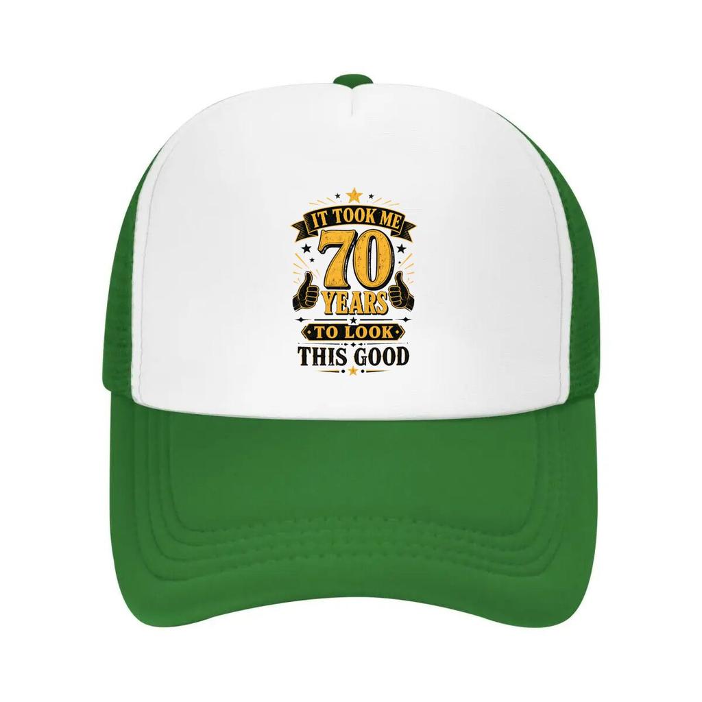Seventy Years Looking This Amazing Mesh Baseball Cap Casual Hat Outdoor For Womens Unisex FeUnisex
