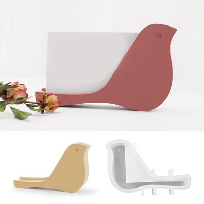 Creative Bird Shape Card Holder Silicone Mold Home Office Decorative Moulds Silicone Texture for Cement and Resin Craft