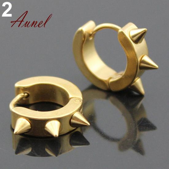 Smart Punk Gothic rustfritt stål Hoop Stud øredobber smykker