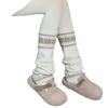 Knitted Leg Warmers Warm Long Socks Casual Knee Socks  Autumn Winter