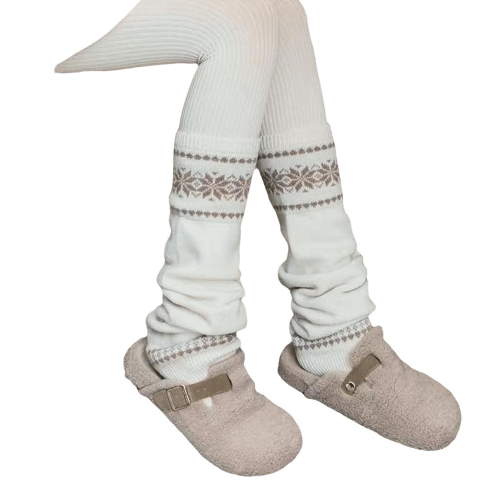 Knitted Leg Warmers Warm Long Socks Casual Knee Socks Autumn Winter