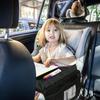 1 Stück Faltbares & Erweiterbares Polyester Kinderautositz Reisetablett mit Mehreren Aufbewahrungstaschen