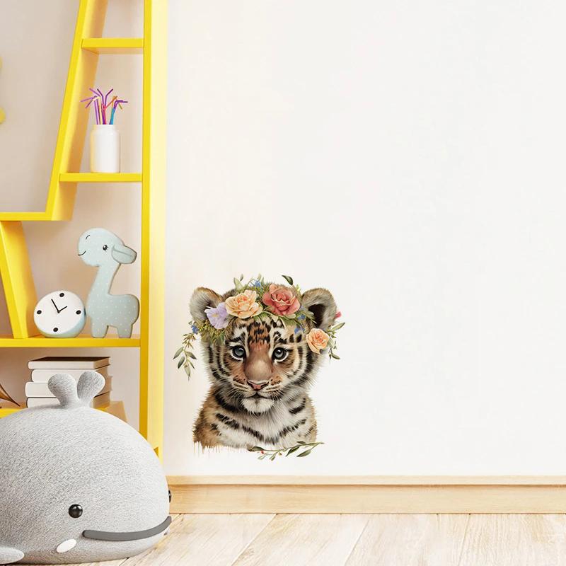 T787#Boho Animals Wall Sticker Kids Room Background Home Decoration Mural Living Room Wallpaper Funny Decal