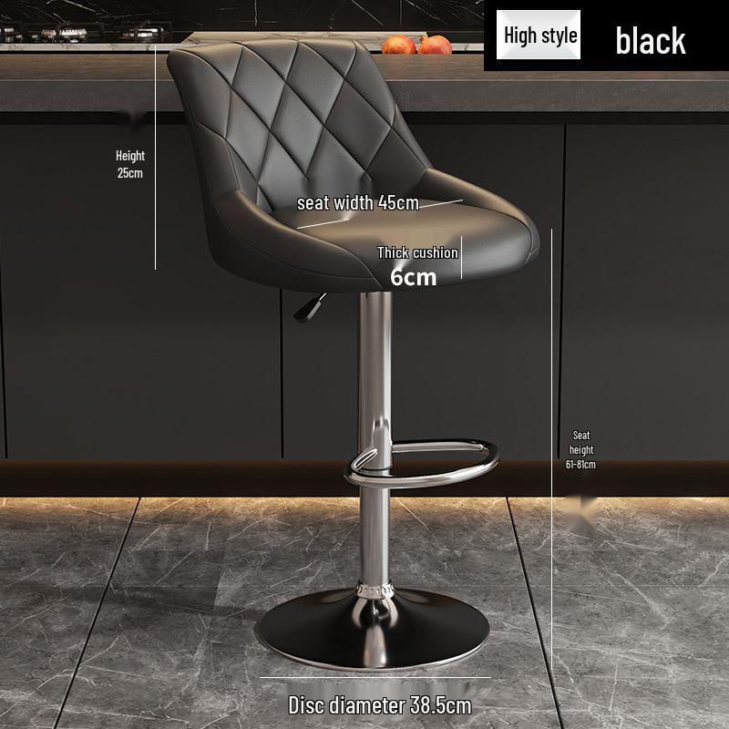 High Back Lift Bar Stool - Elegant Home or Bar Use