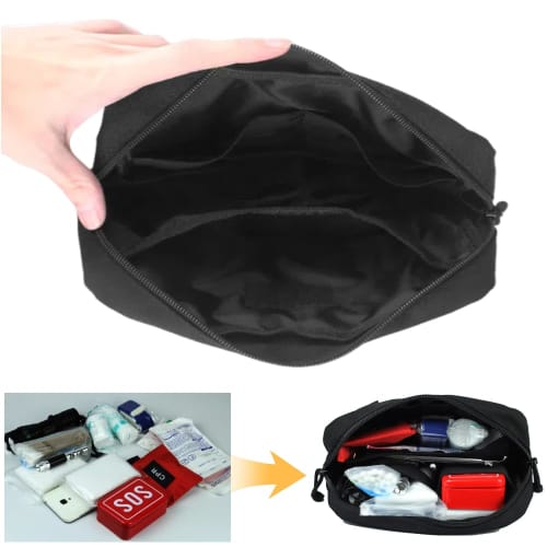 Jravezt Militärtasche, Airsoft-Tasche, Werkzeugtasche, Taktische Tasche, Outdoor-Utility-Multifunktionstasche, Smartphone, Aufbewahrung kleiner Gegenstände, Werkzeugtasche (Schwarz