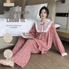 Chinesische Baumwolle Doppelgaze Damen Langarm Pyjama Set - Übergröße, Nationaler Stil, Frühling/Herbst.