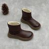 Baumwollschuhe, Schneestiefel mit dicker Sohle, Warme Baumwollstiefel mit Fleecefutter, Lässige Damenstiefel