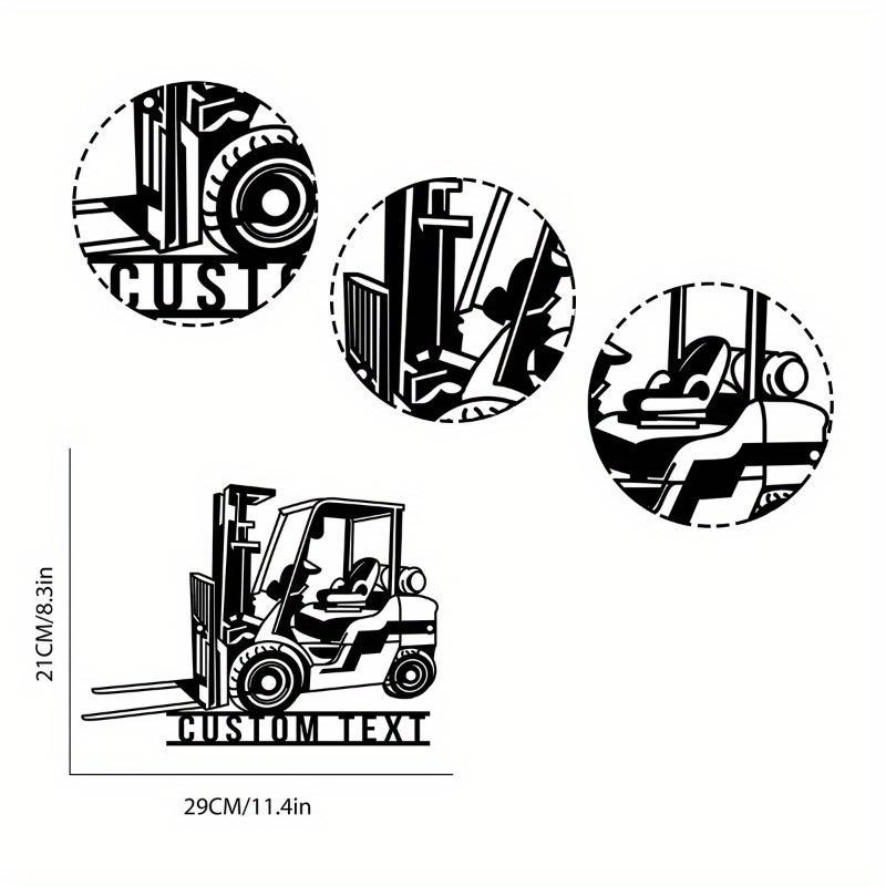 Custom Forklift Driver Metal Wall Art, Personalized Name Sign, Home & Warehouse Decor Gift for Lift Truck Enthusiasts
