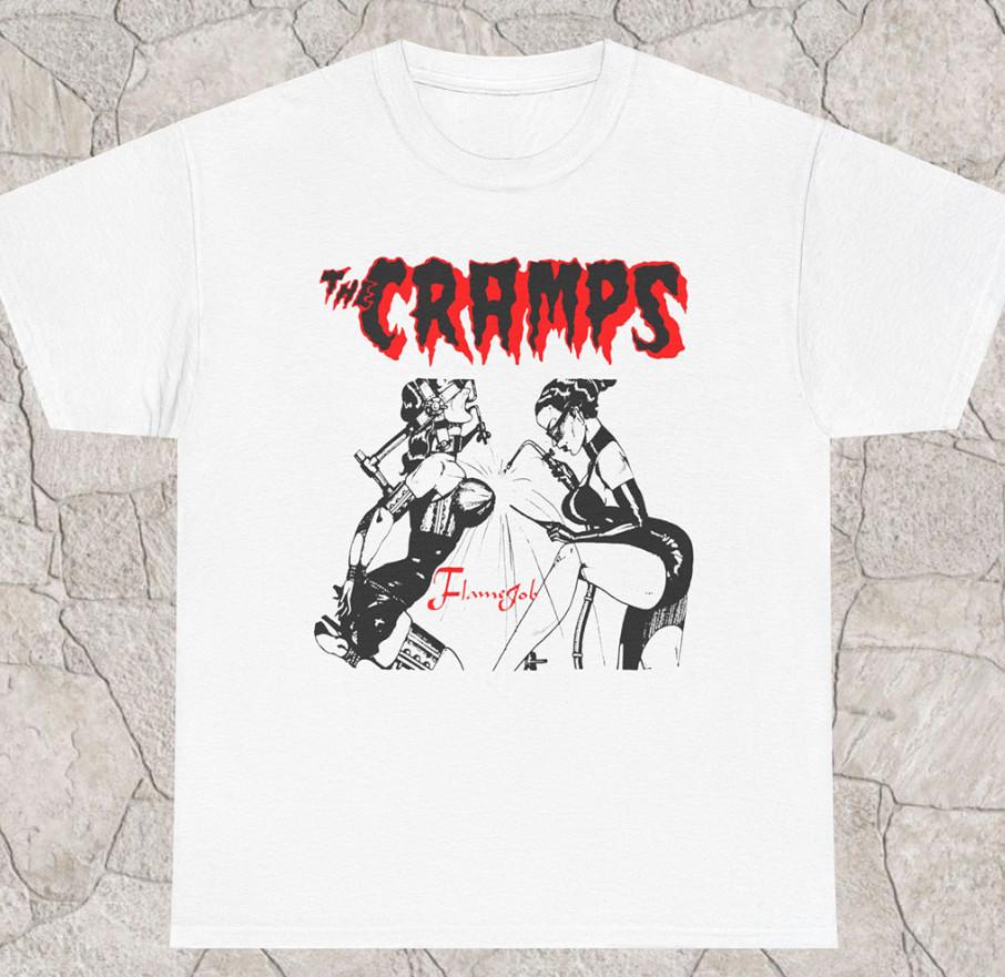 Vintage 1990s The Cramps Flamejob Tour Shirt Unisex T-Shirt S