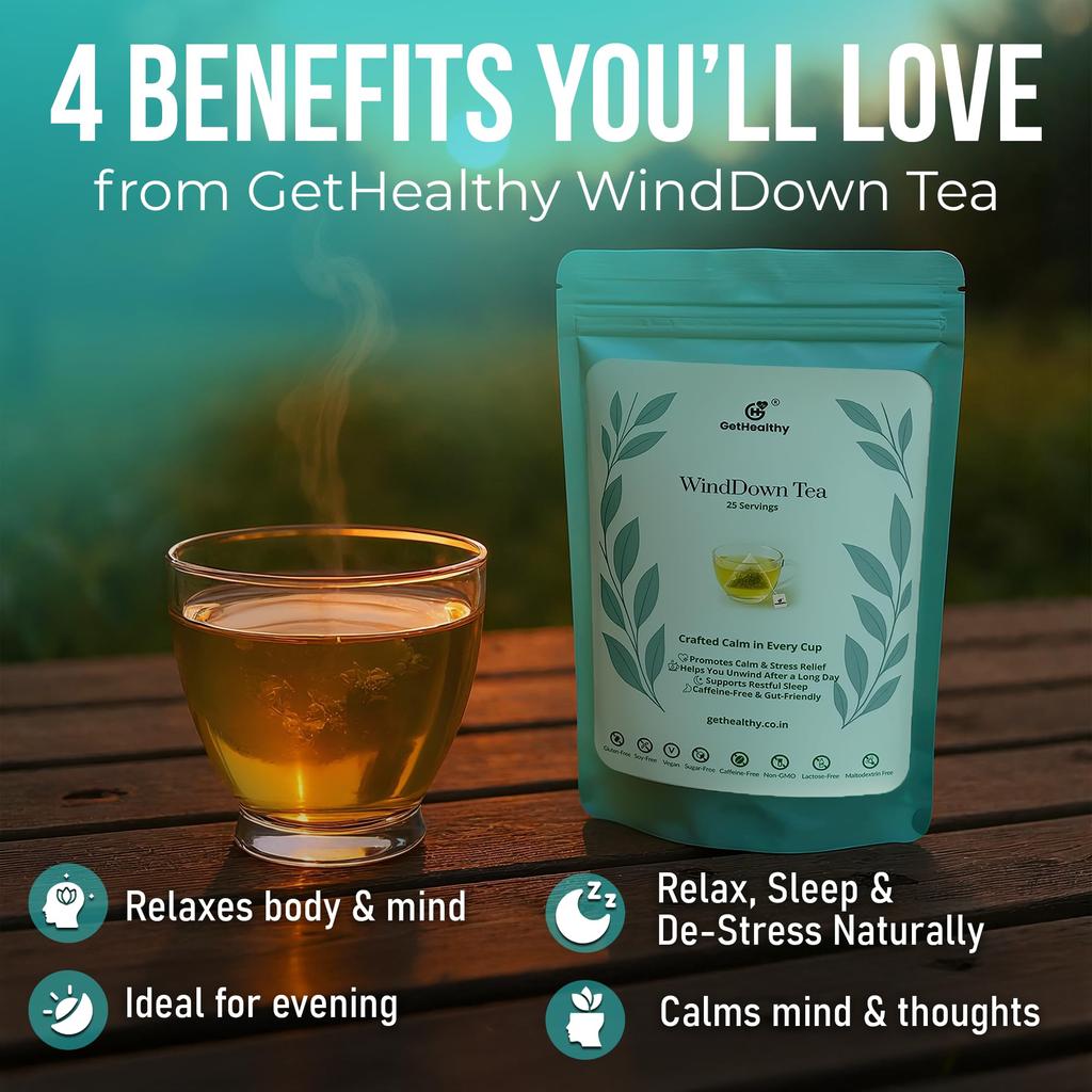 Chá Calmante® para Dormir | Mistura Herbal Sem Cafeína para a Hora de Dormir com Camomila, Ashwagandha e Lavanda | Chá Relaxante para Dormir para Noite
