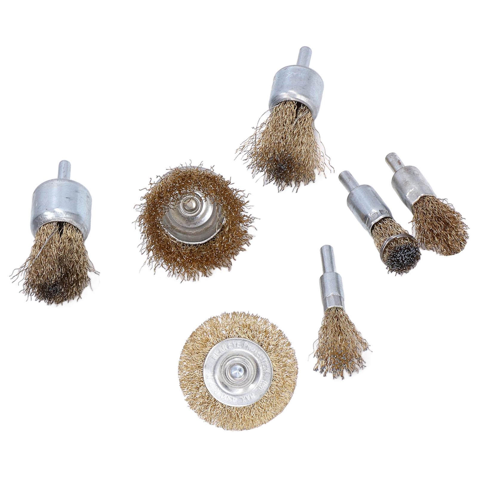 

Набор чашечных щеток для колес 9 шт. Щетки из нержавеющей стали и латунной проволоки для очистки и удаления ржавчины