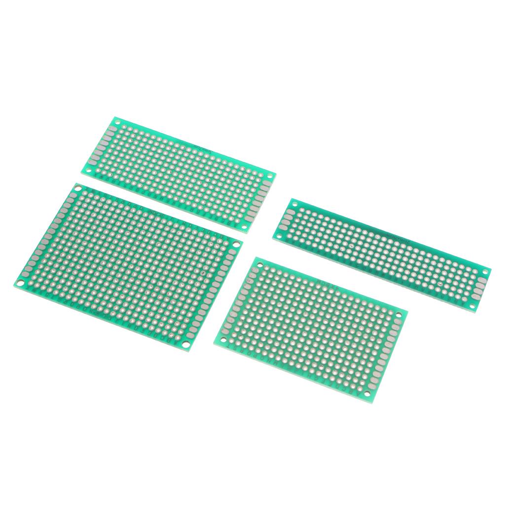 4Pcs 5x7 4x6 3x7 2x8cm Double-Side PCB Board Prototype Kit for DIY Soldering