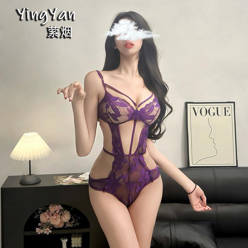 Sexy Underwear Female Sexy Royal Sister Lace Temptation Hot Pure Desire Free Gathering Perspective Waist Onesie