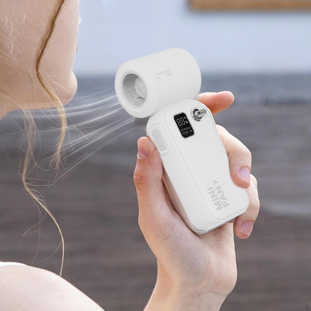 Turbo Hand Fan ,Handheld ,Portable Speeds Adjustable Rechargeable Mini Pocket for Women Men Girls