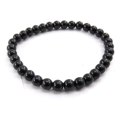 [J7558] - Pulseira 'Perla' preta 6 mm