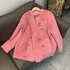 New Korean Style Women's Double-breasted Mid-length Imitation Mink European Mink Fur Women's Winter Eco-friendly Fur