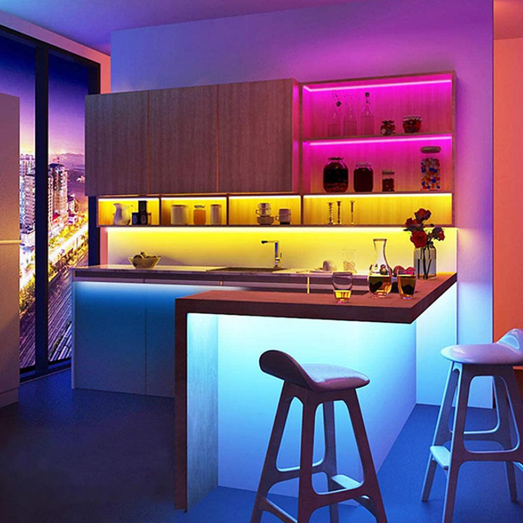 Bluetooth 5V USB LED Strip Lights Double Layer Copper PCB 5050 RGB 30LEDs/M Flexible Diode Tape For TV Kitchen Game Room Decor