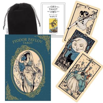 Kancharo 78-Card Tarot Card Set [Fyodor Pavlov Tarot] Includes Japanese Tarot Card Instructions & Pouch (Authentic)
