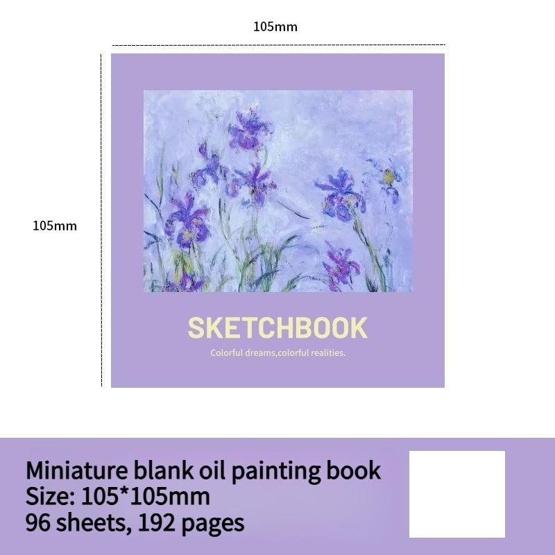 1 НАБОР Мини-книга для рисования Масляная живопись Квадратная маленькая книга для рисования Портативная Пустая скетчбук Книга для рисования штрихами Скетчбук