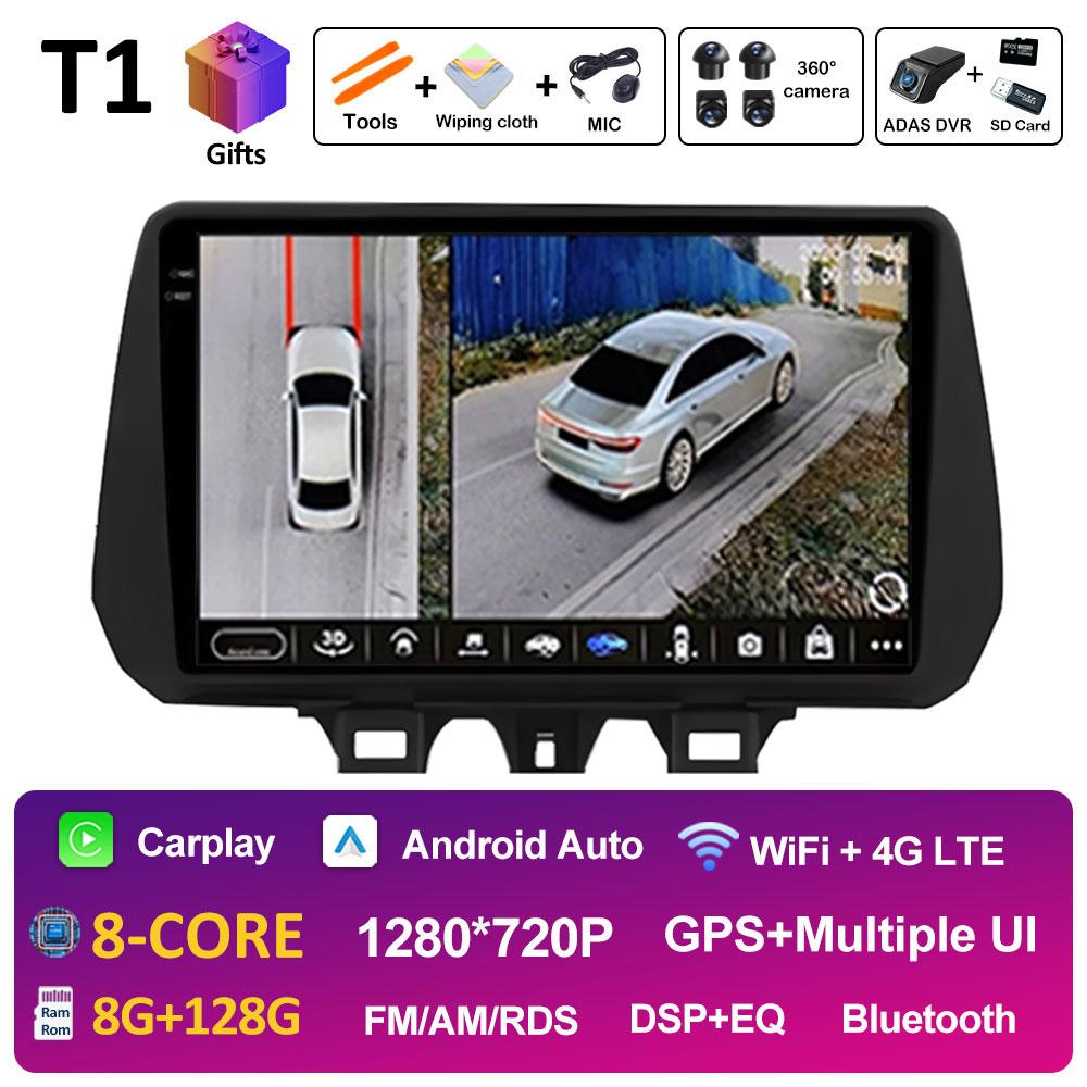 GPS Navigation Car Video For Hyundai TUCSON 2019 2020 2021 Radio Player Autoradio Bluetooth Cooling Fan QLED IPS Screen No 2 Din
