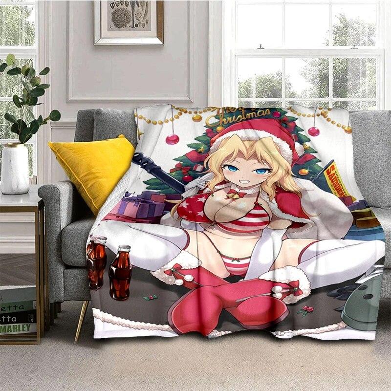 Weihnachten Sexy Schönheit Geschenk Weiche Plüsch Sofa Bett Werfen Cartoon Picknick Decken Moderne Flanell Decke Abdeckung Bettdecke Geschenk