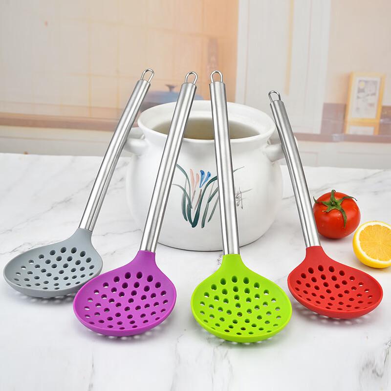 ZISIZ Silicone Slotted Spoon Set