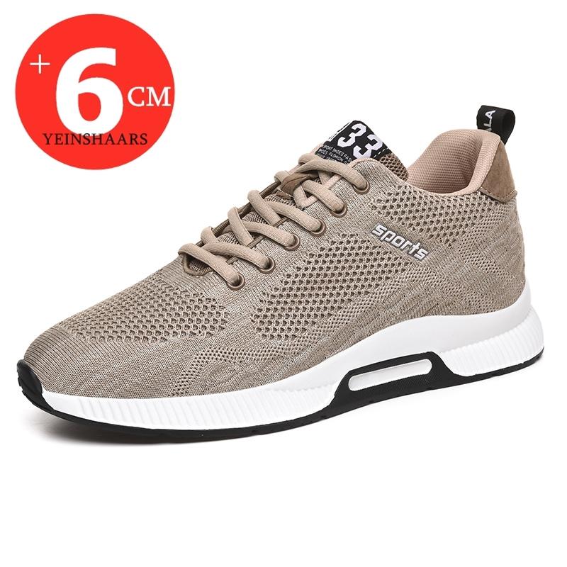 

Большой размер 37-48 Мужская обувь на платформе Скрытое увеличение роста на 6 см Обувь для мужчин Повседневная Дышащая Спортивная обувь для лифта Выше Мужчины 37 хаки