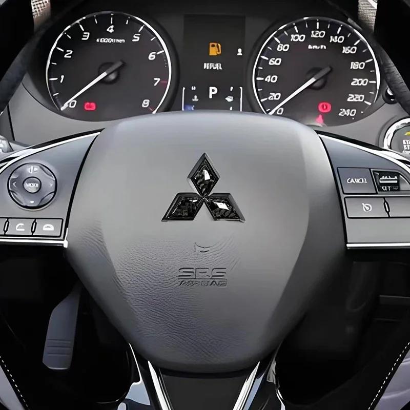 

Epoxy Car Steering Wheel Emblem Modified Sticker Decal for Mitsubishi Lancer EX Outlander Pajero ASX Eclipse Cross Ralliart чёрный