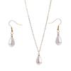 New Pearl Necklace Pendant Simple, Fashionable and Atmospheric Korean Version of Women's Collarbone Chain Temperament Classic Earrings Necklace Set