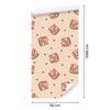 Wallpaper Small Flowers Cream, Beige and Orange for Living Room and Bedroom 50x1000