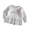 Girls Autumn Sweet Lace Trim Base Layer Shirt Baby Cute Cotton Casual T-Shirt Kids Fall Clothing Top