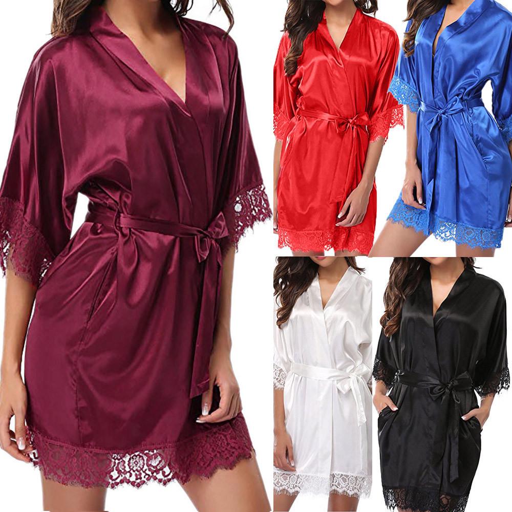 Dame Dame Sexy Blonder Nattøy Satin Natttøy Undertøy Pyjamas Dress