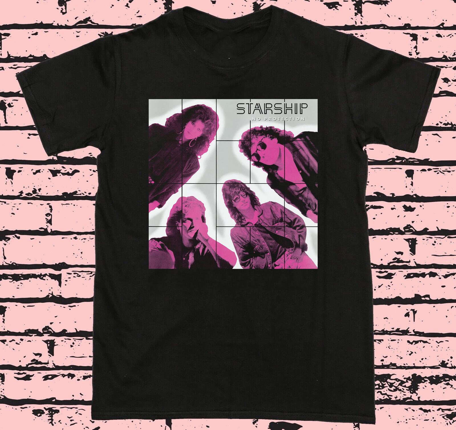 STARSHIP Band No Protection album T Shirt Size S-5XL S разноцветный