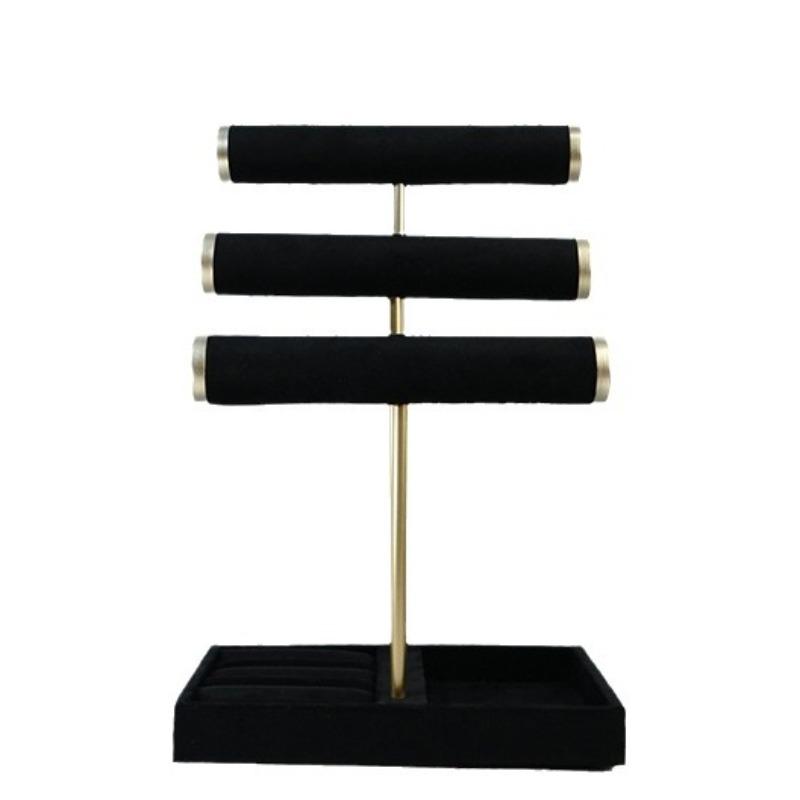 

Multilayer Jewelry Showcase Rack Jeweler Necklace Displays Stand Household Jewellery Storage Shelf Trinket Ring Organizer Holder чёрный