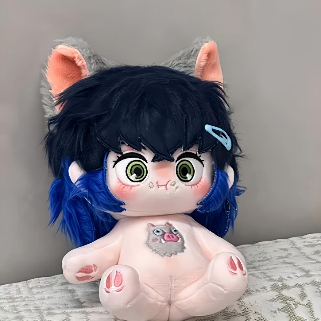 Anime  Iguro Obanai Kanroji Mitsuri Handsome Doll 20cm Cosplay Cartoon Soft Body Change Clothes Doll Birthday Gift