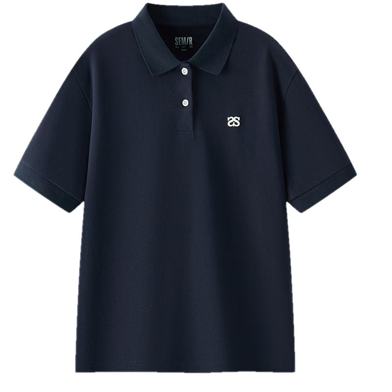 Женская свободная футболка-поло Semir с вышивкой букв S