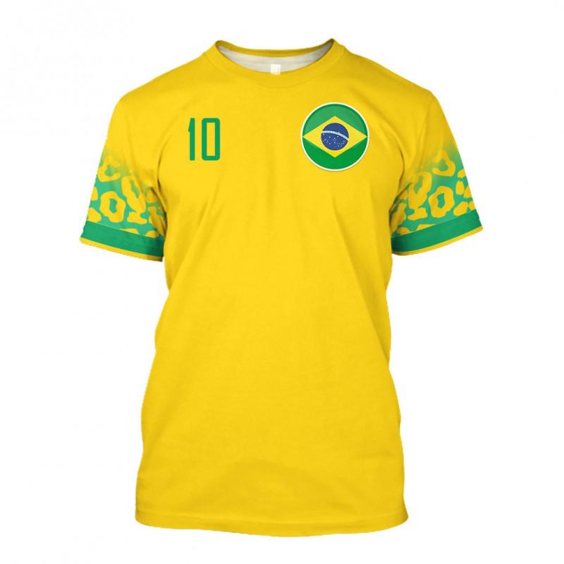 Mens Brazil National Team 10 Neymar Soccer Jersey Set Kids Football Training Uniforms Sports Wear