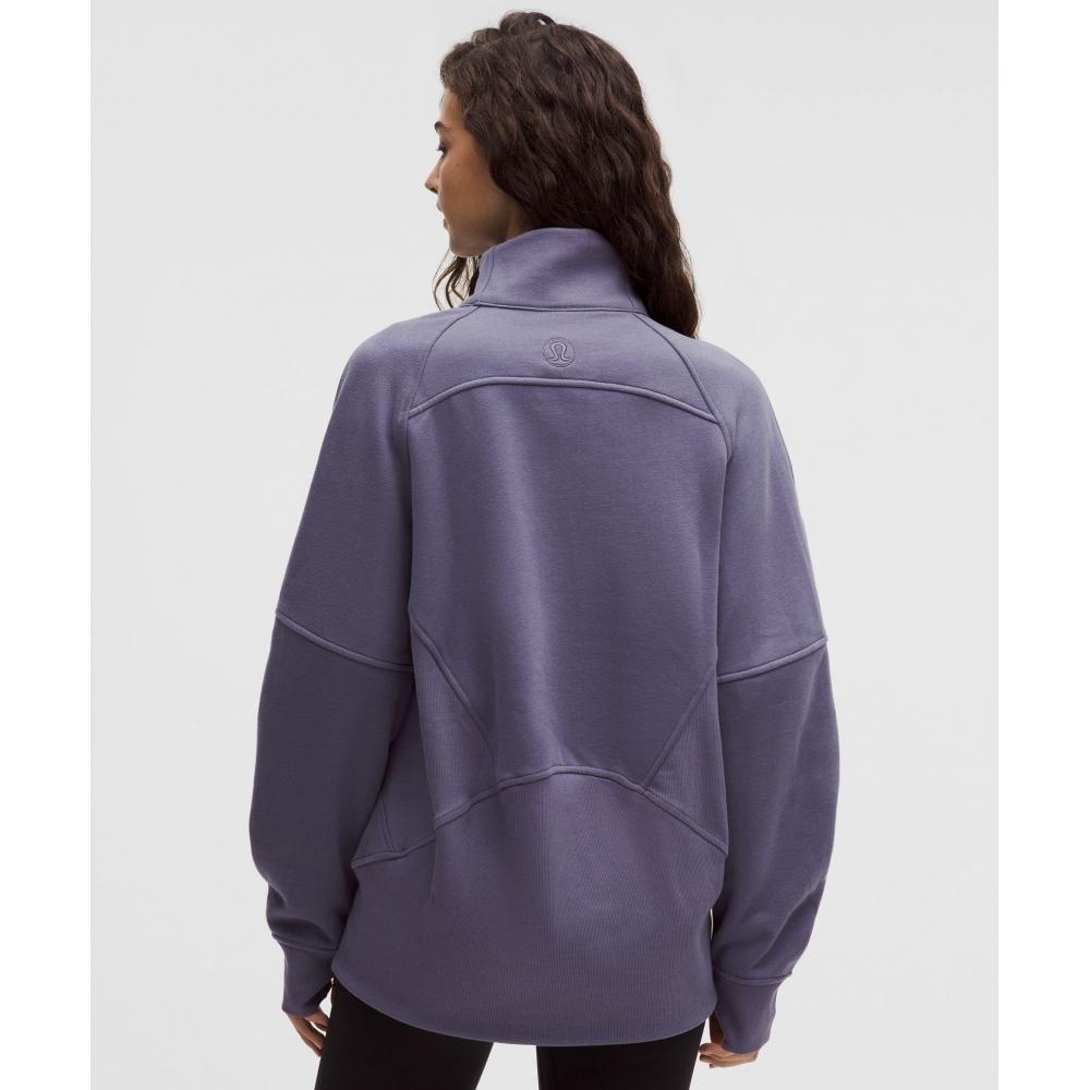 Lululemon Scuba Oversized Funnel Neck Half Zip  Long Grape Mist Silver