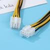 1 stk 4 pins hann-til-8-pins hunn-ledningsforlengelse til CPU-strømomformerkabel